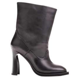 Marco Shoes Kotníkové boty z měkké kůže černá Marco Shoes Kotníkové boty z měkké kůže černá