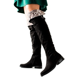 W. Potocki Boty S Roll Up Potocki černý