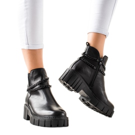 Goodin Boty Na Platformě S řetězem černý