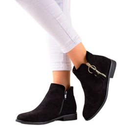 Super Me Boty Se Zlatým Zipem černý