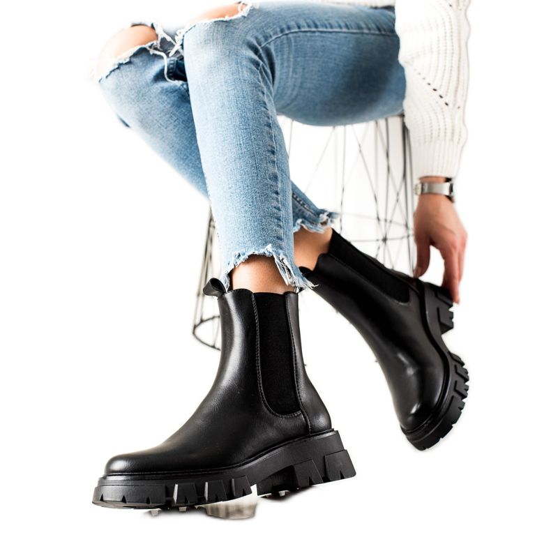 Černé boty Chelsea od Sergio Leone černá