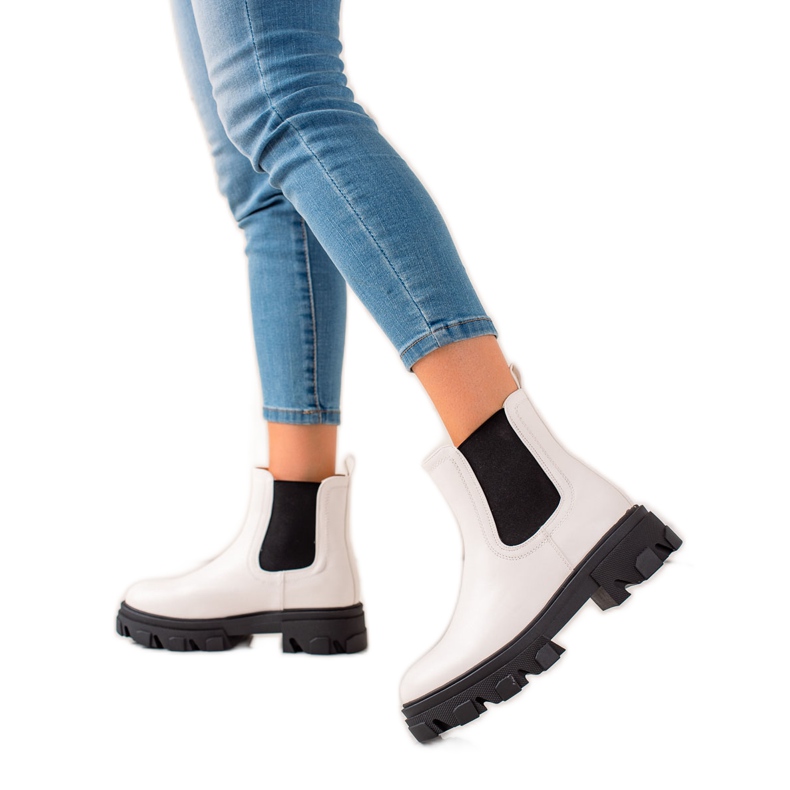 Seastar Módní boty Chelsea na platformě bílý