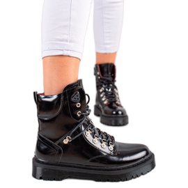 Lucky Shoes Černé lakované boty černý