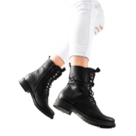 Super Mode Klasické šněrovací boty černý