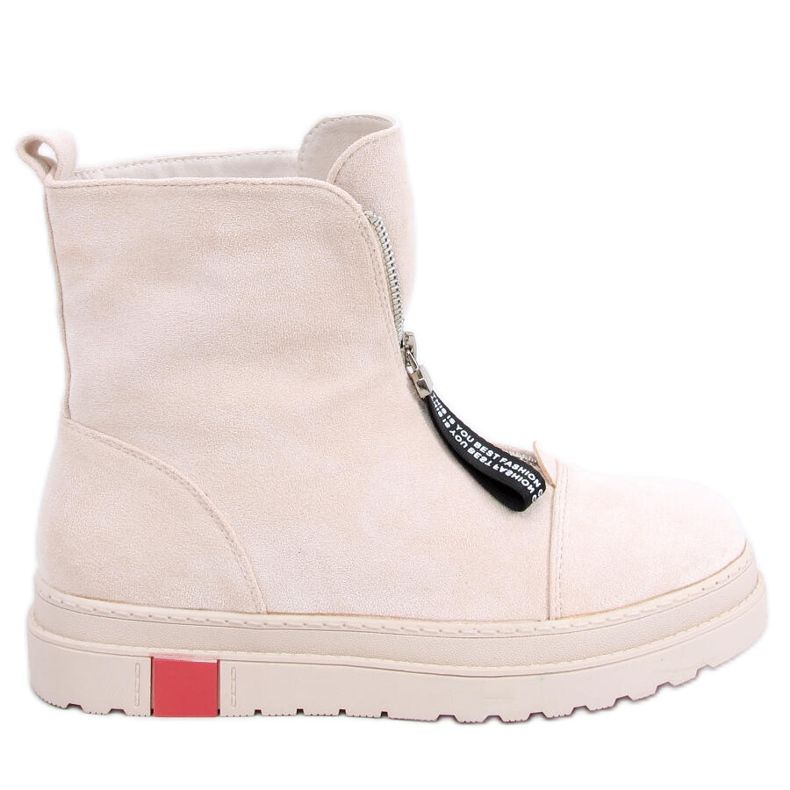 Ploché semišové boty Pitt Beige béžový