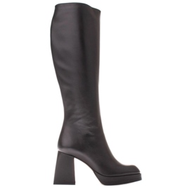 Marco Shoes Elegantní kozačky Patrizia na platformě černý