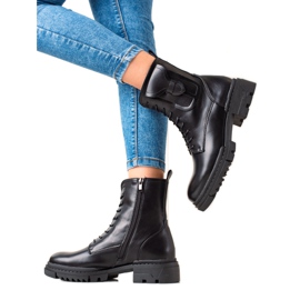 W. Potocki Klasické šněrovací botičky Potocki černý