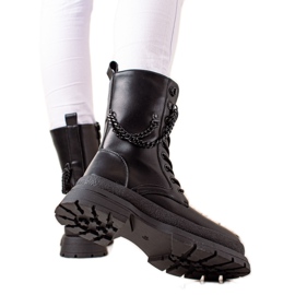 Bona Teplé dělníky s řetězem černý