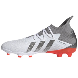 Kopačky Adidas Predator Freak.3 Fg M FY6276 šedá, bílá bílý