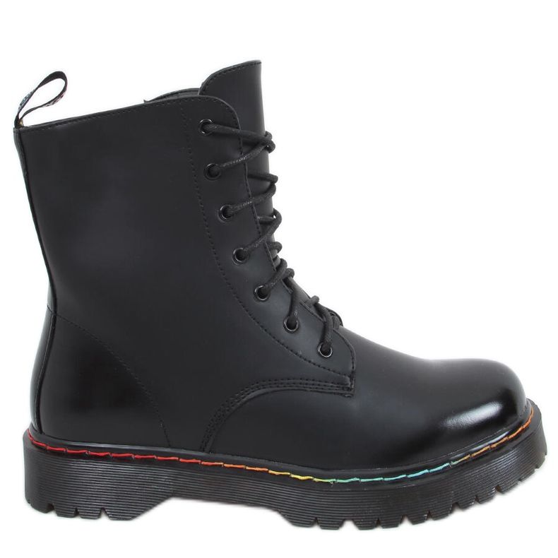 Martensiaki s barevnou nití Ohio Black černá