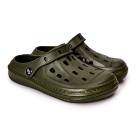 BEFADO S.A. Pánské pantofle Kroks Befado 154M004 Khaki zelený