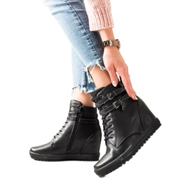 Goodin Šněrovací kotníkové boty černý