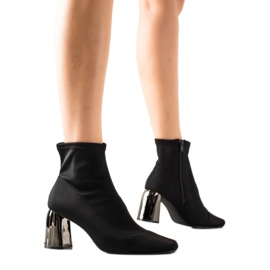 M.Daszyński Textilní módní botičky černý