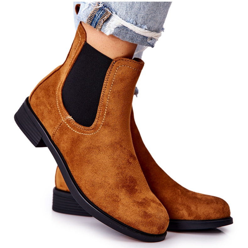 PG1 Semišové kozačky Camel Astate hnědý PG1 Semišové kozačky Camel Astate hnědý