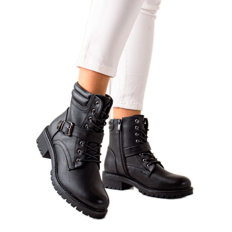 Anesia Paris Černí dělníci se sponou černá Anesia Paris Černí dělníci se sponou černá