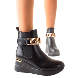 Groto Gogo Módní klínové boty černý