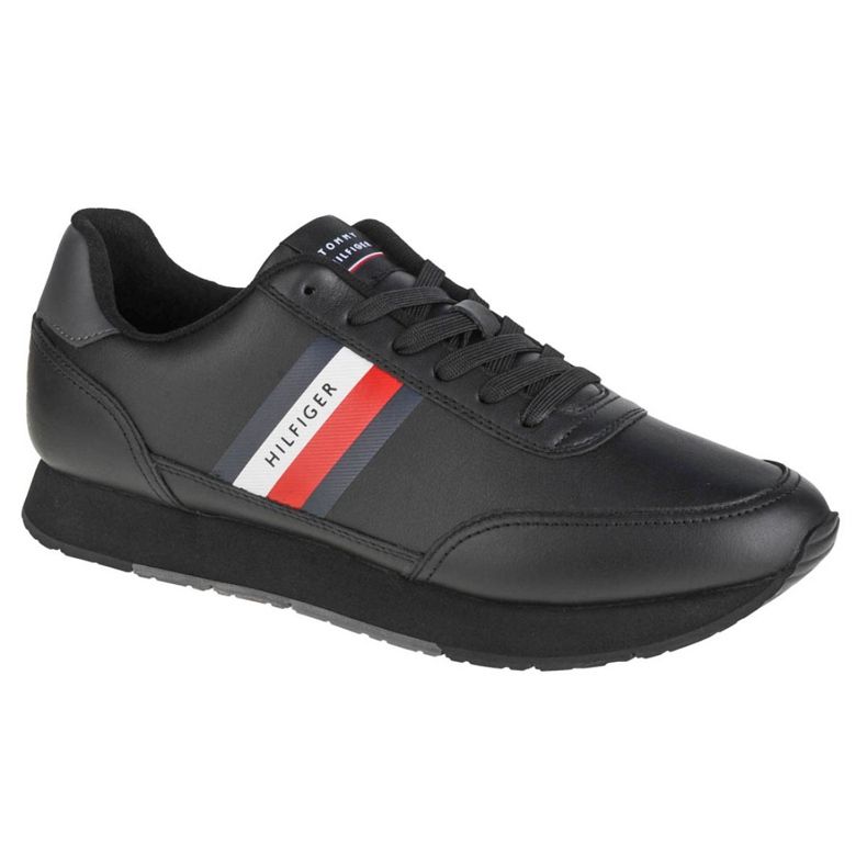 Boty Tommy Hilfiger Essential Runner Winter Leather M FM0FM03814-BDS černá