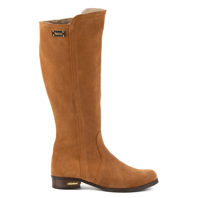 Olivier Módní kozačky Klara červené oranžový