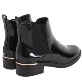 Lakované dámské Chelsea boots Petit Black černý