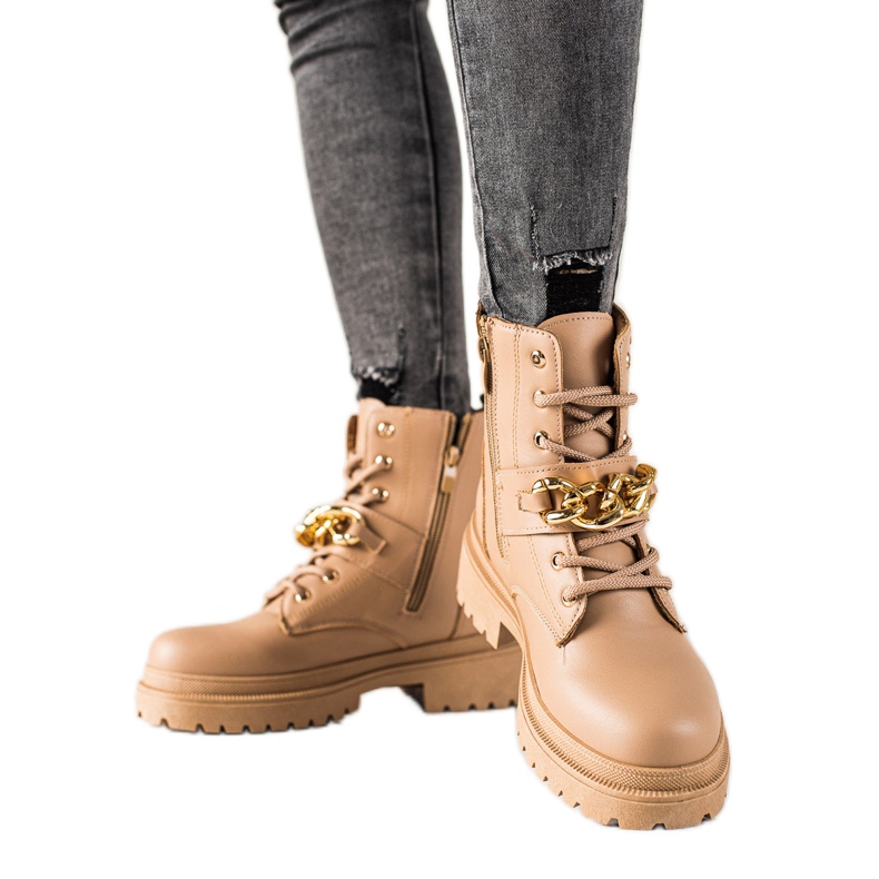 TRENDI Pohodlné módní dělnice béžový