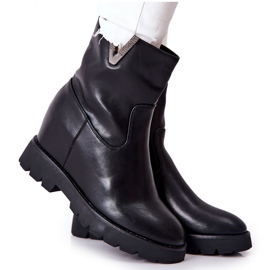 PG1 černé Kotníkové Boty Na Skrytém Klínu S Tiver Emblémem černá PG1 černé Kotníkové Boty Na Skrytém Klínu S Tiver Emblémem černá