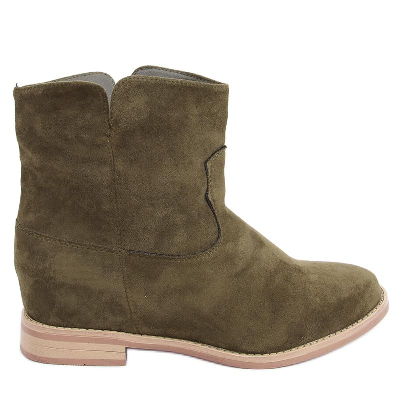 Boty na skrytém klínu Deer Green zelená