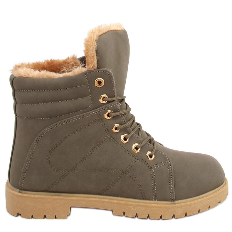 Dámské zateplené holínky Polle Green Black zelená Dámské zateplené holínky Polle Green Black zelená