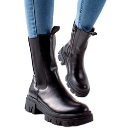 Goodin Módní vysoké kozačky černý