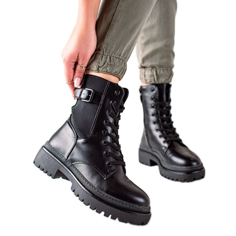 Groto Gogo Dělníci Trappery Se Sponou černá