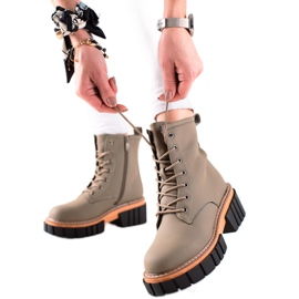 Seastar Trapperské boty na platformě zelený