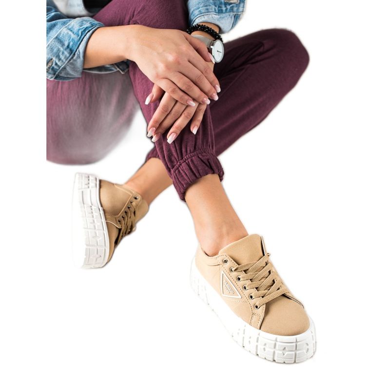 Goodin Hnědé módní boty béžový