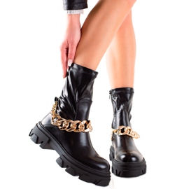 Seastar Lesklé řetízkové tašky černý