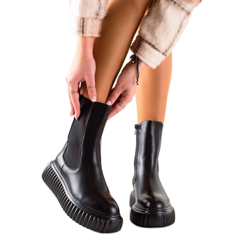 Seastar Boty na platformě černá