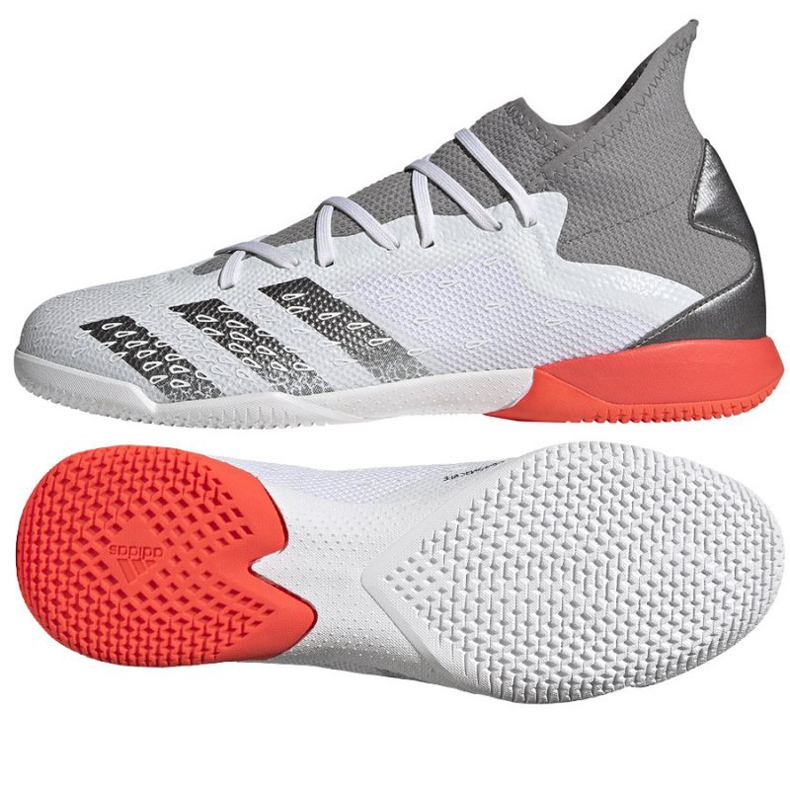 Kopačky Adidas Predator Freak.3 In M FY6283 šedá, bílá šedá
