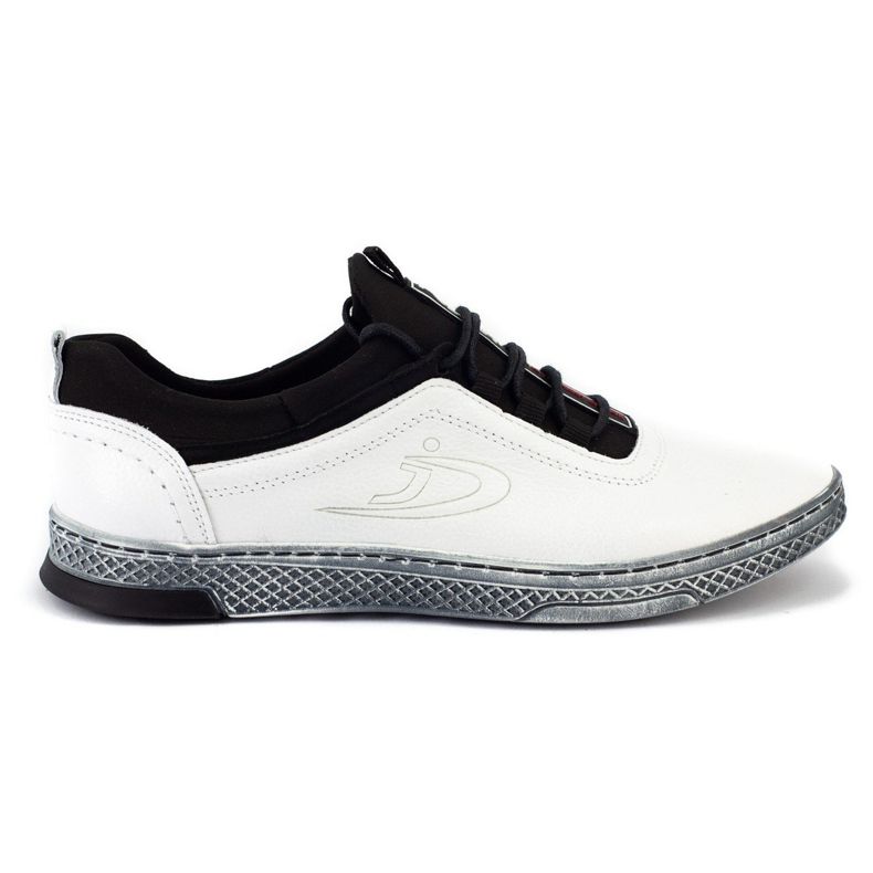 Polbut Pánská kožená obuv pro volný čas K24 bílá bílý