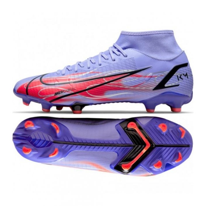 Kopačky Nike Mercurial Superfly 8 Academy Km FG / MG M DB2857 506 černá, fialová, červená růže a fialové