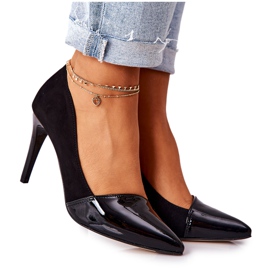 Kůže Monnari 0170-020 podpatky černé černá