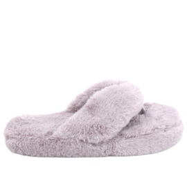 Kožešinové pantofle Bunny Grey šedá Kožešinové pantofle Bunny Grey šedá