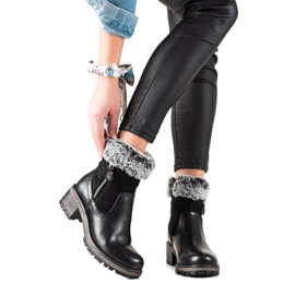 Goodin Ležérní Boty S Kožešinou černý