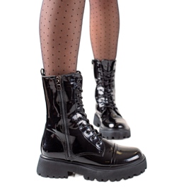 Filippo Lakované holínky černý