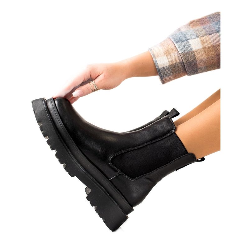 Filippo Černé Chelsea Boty Na Platformě černá