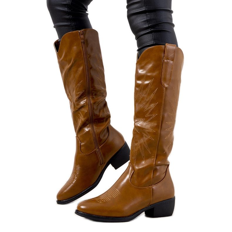 Hnědé kovbojské boty, vysoké zateplené Berthiaume hnědý