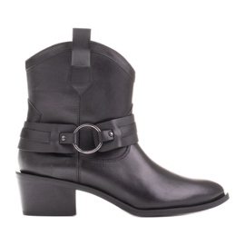 Marco Shoes Kovbojské boty Kaja s ozdobným páskem černý