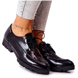 Kožené boty Monnari M73 / 1 Black černá vícebarevný Kožené boty Monnari M73 / 1 Black černá vícebarevný