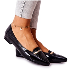 Baleríny Monnari z lakované kůže 0160-020 Černá Baleríny Monnari z lakované kůže 0160-020 Černá