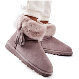 FS1 Mukluki Teplé sněhule Fringe Grey Sorella šedá