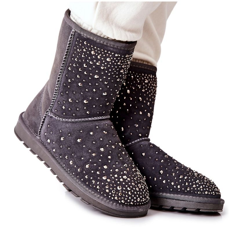 Teplé Mukluki S Jets Grey Mariella stříbrný