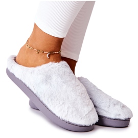 WJ1 Teplé kožešinové pantofle Světle šedé Mecy šedá WJ1 Teplé kožešinové pantofle Světle šedé Mecy šedá