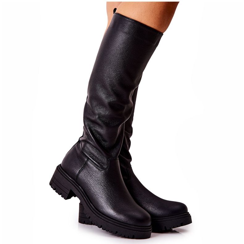 Kožené boty Black Nicole 2685 černá