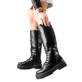 Evento Vysoké šněrovací dělníky černý